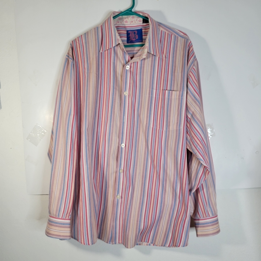 Mens Brooklyn Xpress Long Sleeve Button Front Size 2XL Small spot and dye line